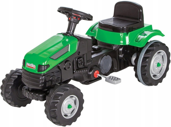 Pilsan Traktor šlapací s volantem zelený