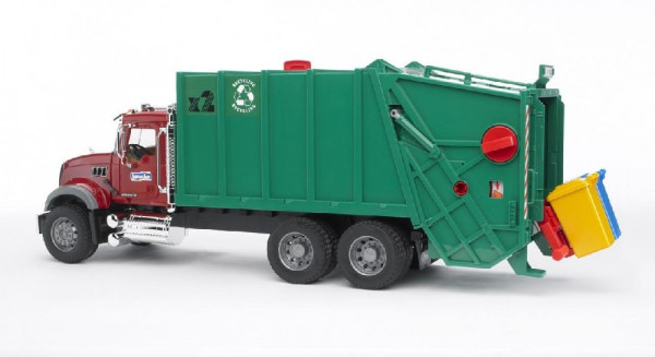 Bruder 2812 - MACK Granit  nákladní auto popelář zelený