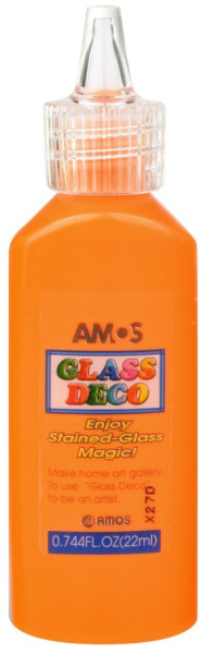 Anděl Amos Barvy na sklo 22 ml - oranžová