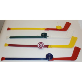 Hokejka s pukem plastová 74 cm různé barvy