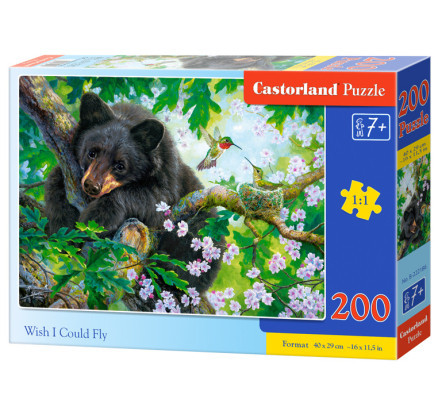 Castorland 222186 Puzzle Castorland 200 dílků premium - Medvěd