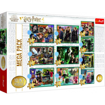 Trefl Puzzle 90392 Ve světě Harryho Pottera 10v1