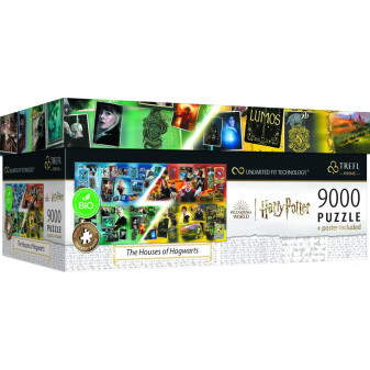 Trefl Puzzle UFT Harry Potter Bradavické domy 9000 dílků