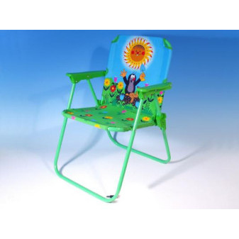 Židlička křeslo zahradní Krtek dětská plátěná skládací