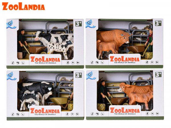 Zoolandia kráva s telátkem a doplňky, různé druhy