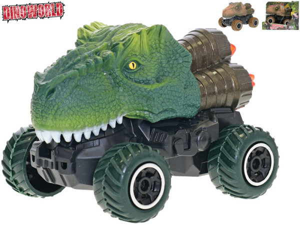 Dinoworld auto/dinosaurus 12,5cm zpětný chod 2barvy v krabičce