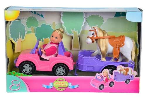Simba Steffi Love panenka Evička jeep + koník