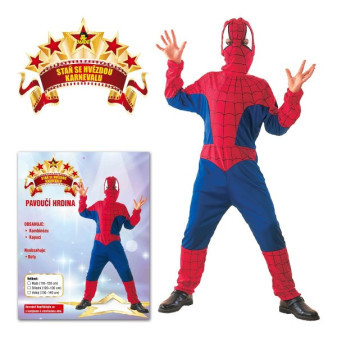 Šaty na karneval kostým Pavoučí hrdina Spiderman 130 - 140 cm