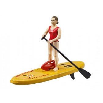 Bruder 62785 BWORLD Paddleboard pobřežní hlídka figurkou ženy