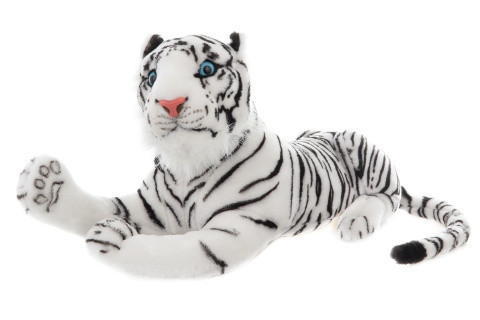 Plyšový tygr bílý 55 cm