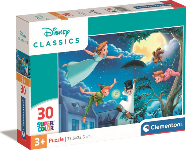 Clementoni 20279 puzzle SuperColor 30 dílků Disney klasika: Petr Pan