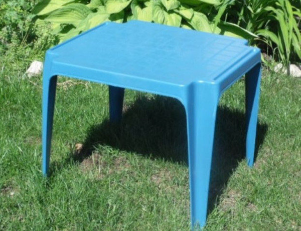 Marian plast stoleček stůl plastový dětský modrý