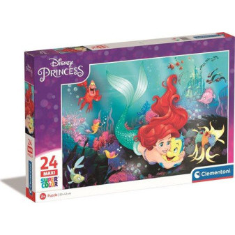 Clementoni 24243 puzzle SuperColor 24 maxi Disney princess Malá mořská víla
