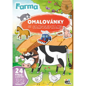 Models Omalovánky A4 se samolepkami Farma