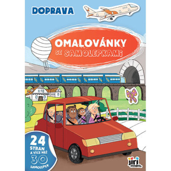 Models Omalovánky A4 se samolepkami Doprava
