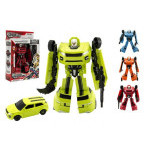 Transformer auto/robot plast 18cm 4 barvy v krabici 19x22x6cm