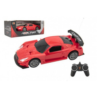 Auto RC sport plast 20cm červené na dálkové ovládání 27MHz v krabici