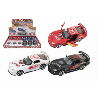 Auto Kinsmart Dodge Viper GTS-R 1:36 12,5cm kov/plast 4 barvy na zpětné natažení