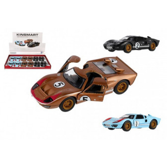 Auto Kinsmart 1966 Ford GT40 MKII Herit kov/plast 13cm 3 barvy na zpětné natažení