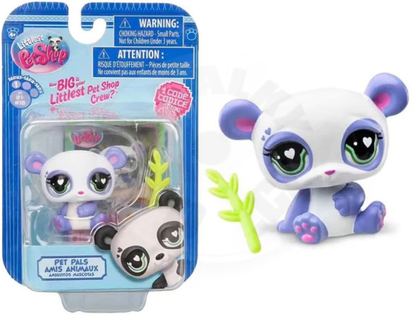 Littlest Pet Shop 1 figurka - fialová panda