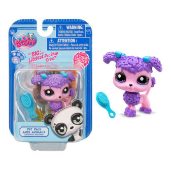 Littlest Pet Shop 1 figurka - růžový pejsek
