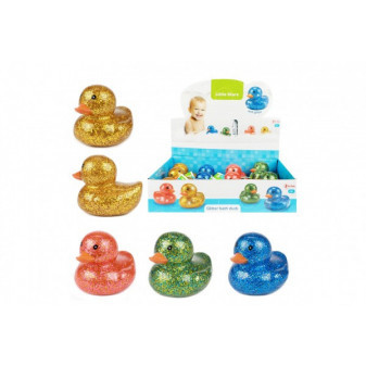 Kačenka do vany třpytivá plast 9cm 4 barvy  4m+