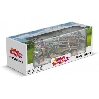 Buddy Toys Správce parku se čtyřkolkou a vozíkem