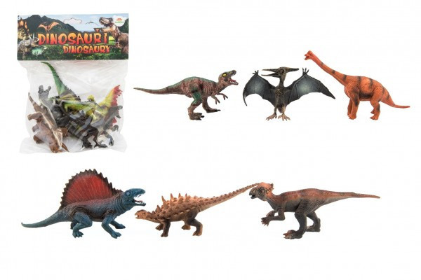 Dinosaurus plast 14-19cm 6ks v sáčku