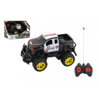 Auto RC policie terénní pick up plast 16cm na dálkové ovládání v krabici
