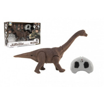 Dinosaurus na dálkové ovládání IC plast 27cm na baterie se světlem se zvukem v krabičce