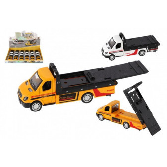 Auto odtahovka kov/plast 11cm na zpětné natažení 2 barvy