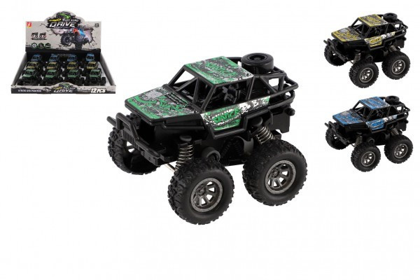 Auto OFF-ROAD plast 7x8,5cm na setrvačník 3 barvy