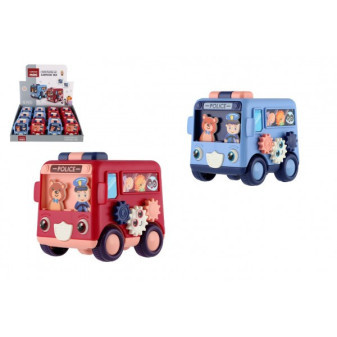 Autobus pro nejmenší plast 7 x 8 cm na setrvačník 2 barvy