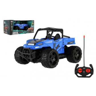 Auto RC buggy pick-up terénní modré 22cm plast 27MHz na dálkové ovládání se světlem