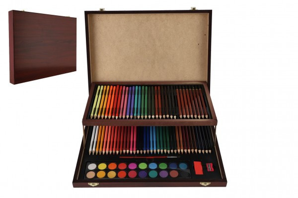 Sada na malování Art box kreativní sada 91ks v dřevěném kufříku