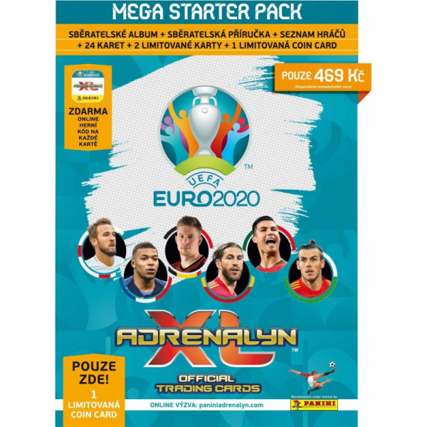 EURO 2020 ADRENALYN Starter set Fotbalových karet