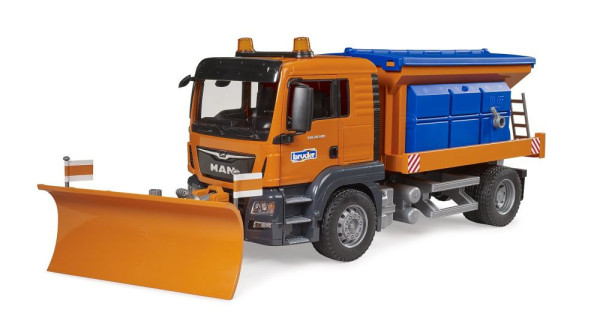 Bruder 3785 MAN TGS silničářské auto, zimní údržba, s radlicí