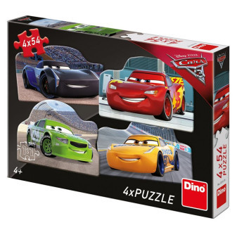 Dino Puzzle Cars 3: Rivalové 4x54 dílků