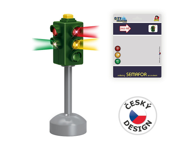 Set semafor se značkami 20x15 cm na baterie