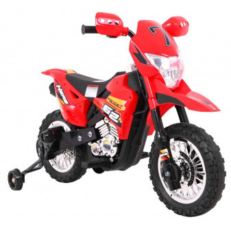 Motorka elektrická Cross červená na baterie