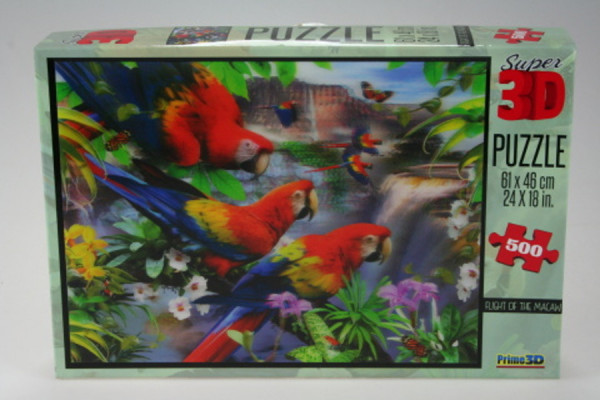Puzzle 3D Papoušci 500 dílků