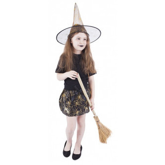 Sukně s kloboukem čarodějnická na Halloween velikost 104 - 150 cm