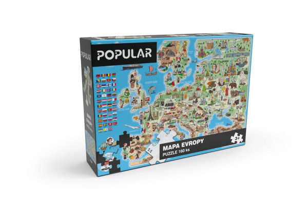 Popular Puzzle - Mapa Evropy, 160 ks