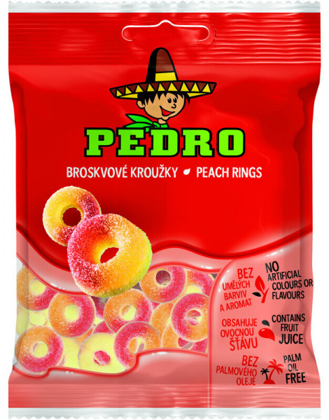 Pedro Broskvové kroužky 80g
