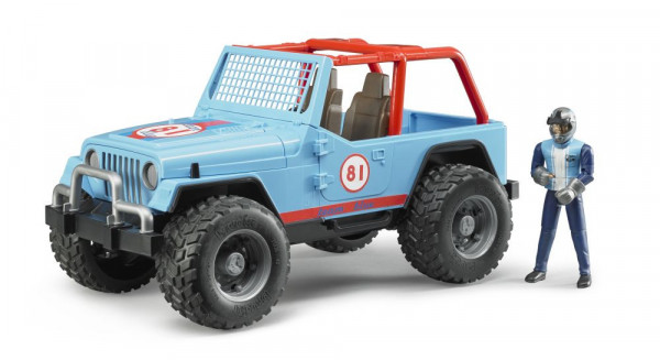 Bruder 2541 Jeep Cross Country Racer terénní modrý s řidičem