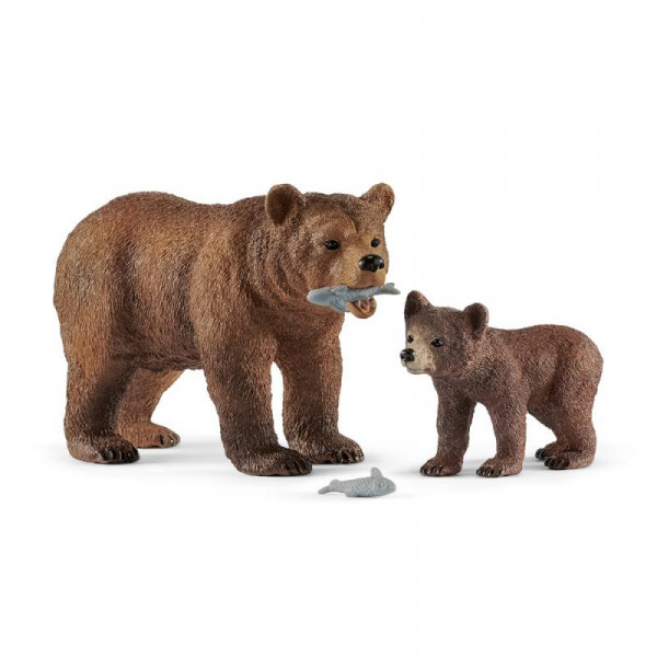 Schleich 42473 Medvědice Grizzly s mládětem