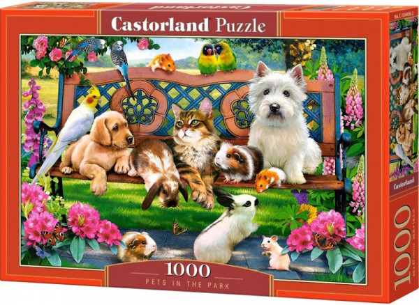 Castorland 104406 Puzzle 1000 dílků - Mazlíčci v parku