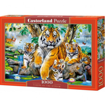 Castorland 104413 puzzle 1000 dílků Tygři u řeky 1000 dílků