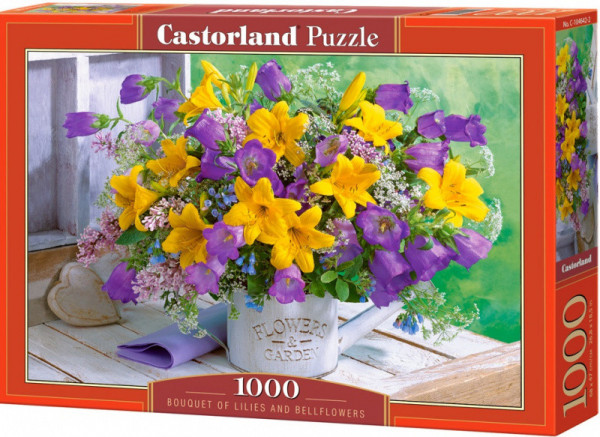 Castorland 104642 Puzzle Castorland 1000 dílků - Kytice lilií a zvonků