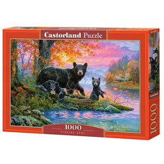 Castorland 104727 puzzle Medvědi na lovu 1000 dílků
